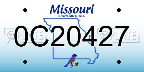 0C20427 Missouri License Plate