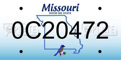 0C20472 Missouri License Plate