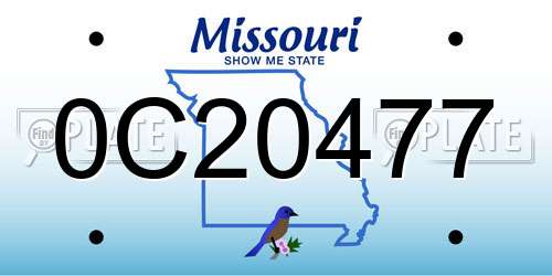 0C20477 Missouri License Plate
