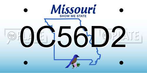 0C56D2 Missouri License Plate