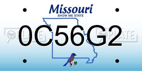 0C56G2 Missouri License Plate