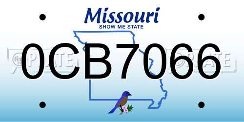 0CB7066 Missouri License Plate