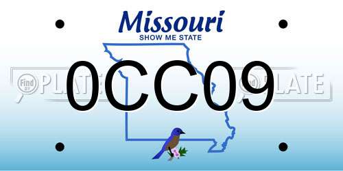 0CC09 Missouri License Plate