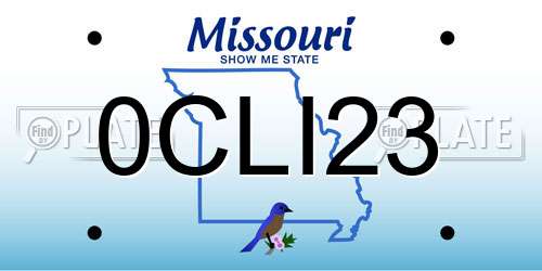 0CLI23 Missouri License Plate