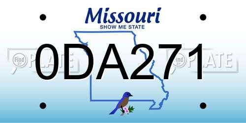 0DA271 Missouri License Plate