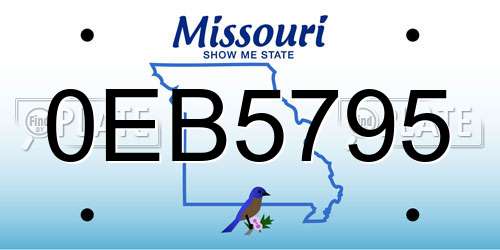 0EB5795 Missouri License Plate