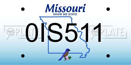 0IS511 Missouri License Plate