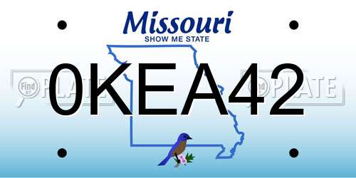 0KEA42 Missouri License Plate