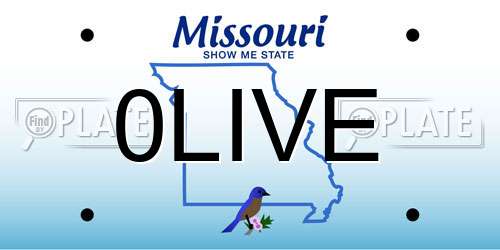 0LIVE Missouri License Plate