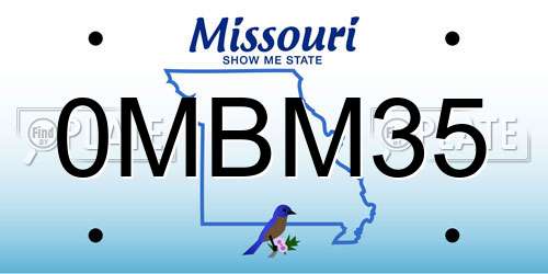 0MBM35 Missouri License Plate