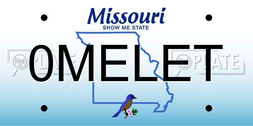 0MELET Missouri License Plate