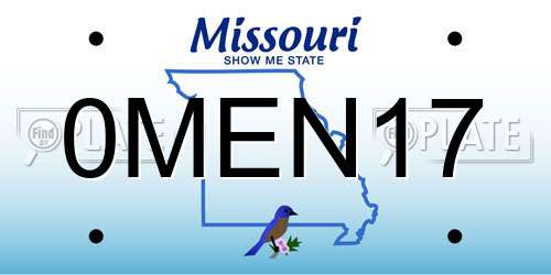0MEN17 Missouri License Plate