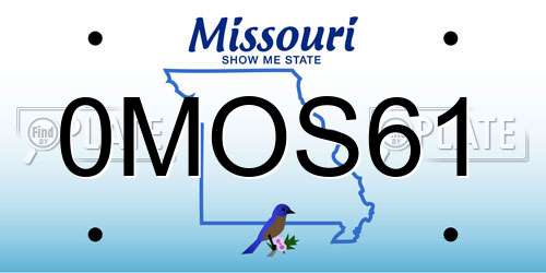 0MOS61 Missouri License Plate