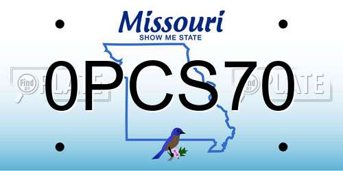 0PCS70 Missouri License Plate