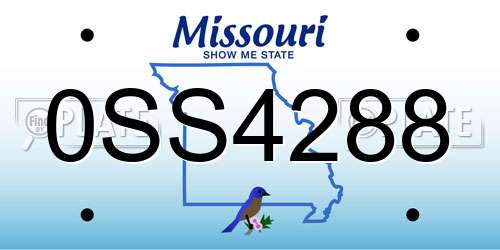 0SS4288 Missouri License Plate