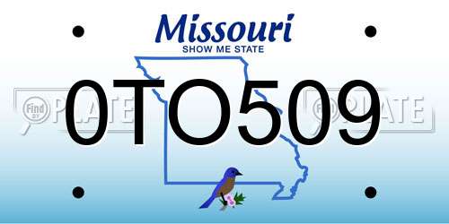 0TO509 Missouri License Plate