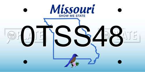 0TSS48 Missouri License Plate