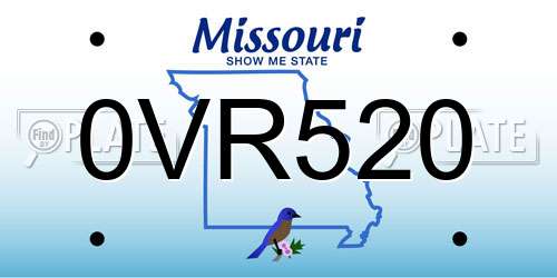 0VR520 Missouri License Plate