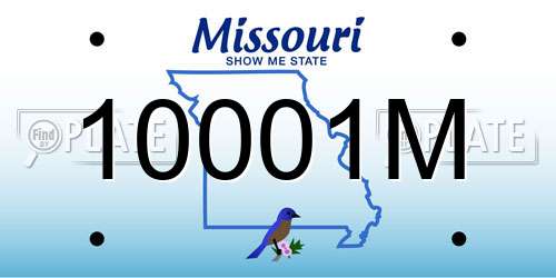 10001M Missouri License Plate
