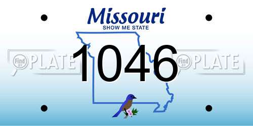1046 Missouri License Plate