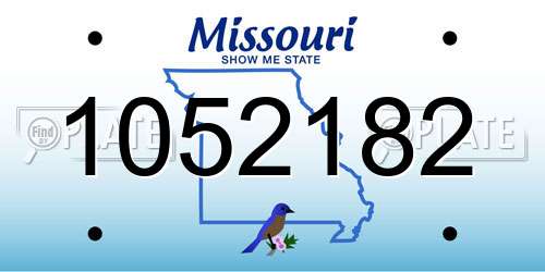 1052182 Missouri License Plate