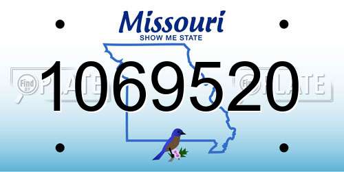 1069520 Missouri License Plate