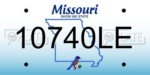 10740LE Missouri License Plate