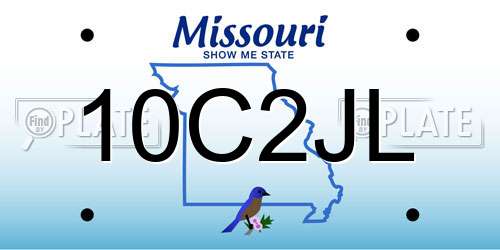 10C2JL Missouri License Plate