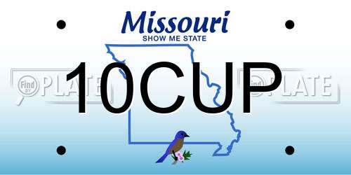 10CUP Missouri License Plate