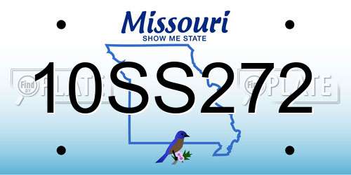10SS272 Missouri License Plate