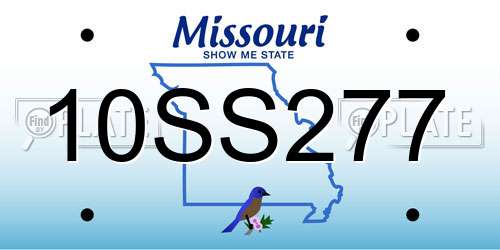 10SS277 Missouri License Plate