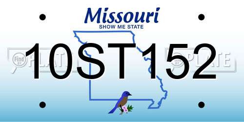 10ST152 Missouri License Plate