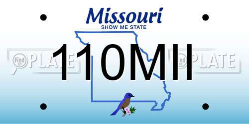 110MII Missouri License Plate