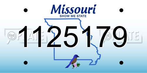 1125179 Missouri License Plate