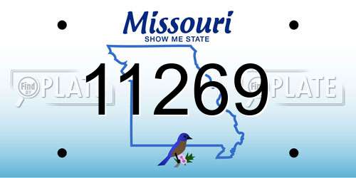 11269 Missouri License Plate