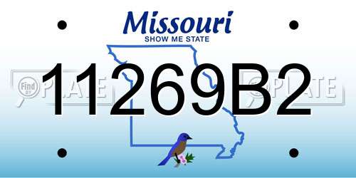 11269B2 Missouri License Plate