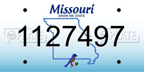 1127497 Missouri License Plate