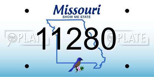 11280 Missouri License Plate