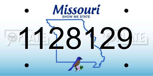 1128129 Missouri License Plate