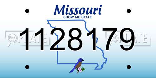 1128179 Missouri License Plate