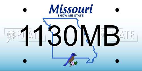 1130MB Missouri License Plate