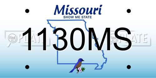 1130MS Missouri License Plate