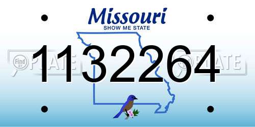 1132264 Missouri License Plate
