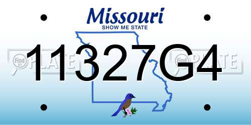 11327G4 Missouri License Plate