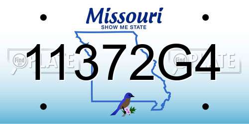 11372G4 Missouri License Plate