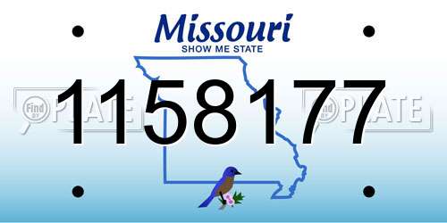 1158177 Missouri License Plate