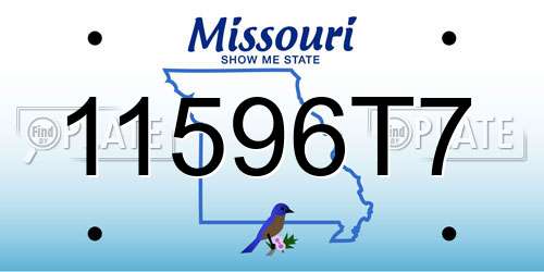 11596T7 Missouri License Plate