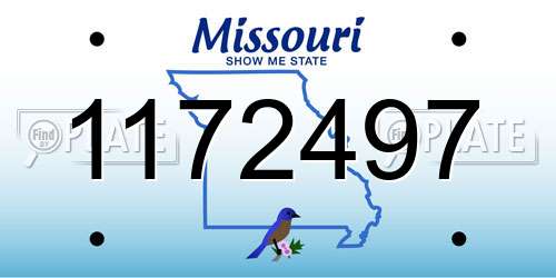 1172497 Missouri License Plate