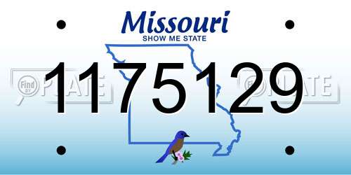1175129 Missouri License Plate