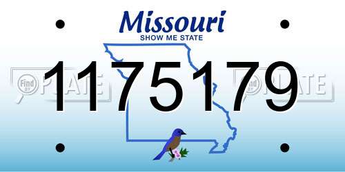 1175179 Missouri License Plate